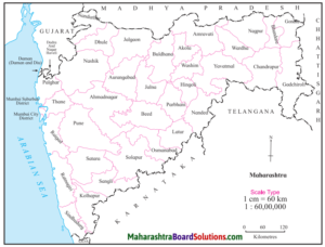 Std 8 Geography Chapter 9 Questions And Answers Map Scale Maharashtra ...