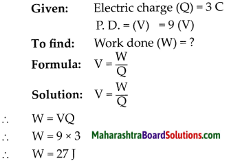 Maharashtra Board Class 9 Science Solutions Chapter 3 Current Electricity 5