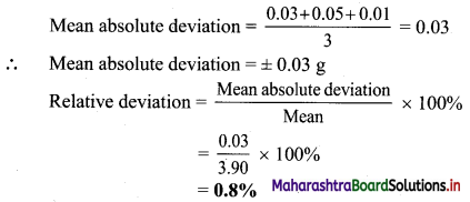 Maharashtra Board Class 11 Chemistry Important Questions Chapter 2 Introduction to Analytical Chemistry 4