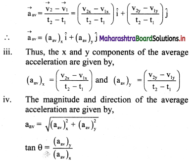 Maharashtra Board Class 11 Physics Important Questions Chapter 3 Motion in a Plane 22