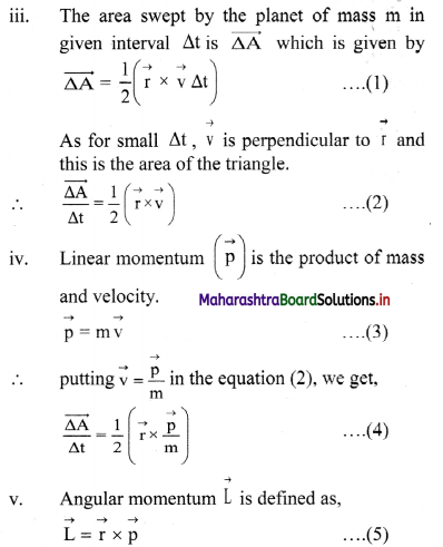 Maharashtra Board Class 11 Physics Important Questions Chapter 5 Gravitation 35