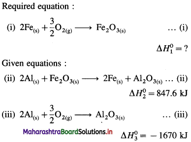 Maharashtra Board Class 12 Chemistry Important Questions Chapter 4 Chemical Thermodynamics 33