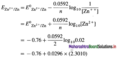 Maharashtra Board Class 12 Chemistry Important Questions Chapter 5 Electrochemistry 93