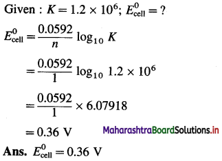 Maharashtra Board Class 12 Chemistry Solutions Chapter 5 Electrochemistry 28