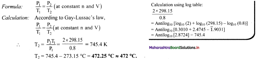 Maharashtra Board Class 11 Chemistry Important Questions Chapter 10 States of Matter 30
