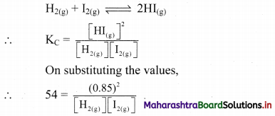 Maharashtra Board Class 11 Chemistry Important Questions Chapter 12 Chemical Equilibrium 20