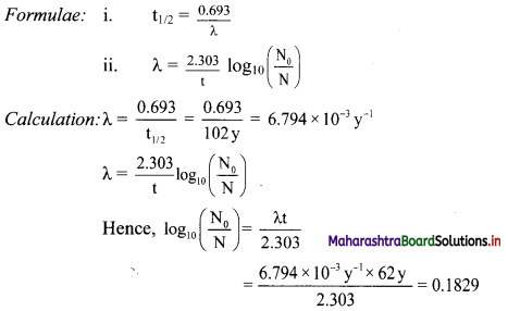 Maharashtra Board Class 11 Chemistry Important Questions Chapter 13 Nuclear Chemistry and Radioactivity 10