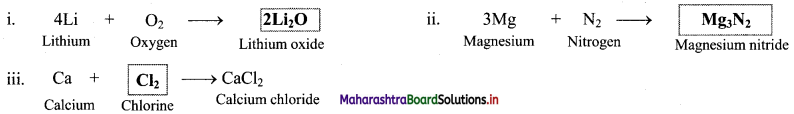 Maharashtra Board Class 11 Chemistry Important Questions Chapter 8 Elements of Group 1 and 2, 25