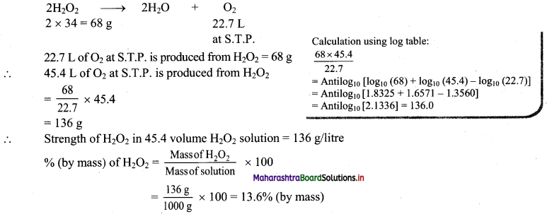 Maharashtra Board Class 11 Chemistry Important Questions Chapter 8 Elements of Group 1 and 2, 57