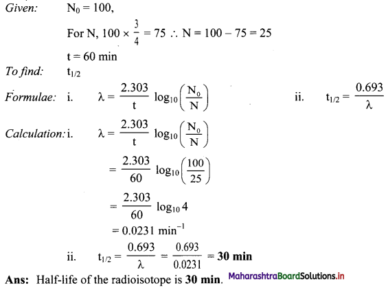 Maharashtra Board Class 11 Chemistry Solutions Chapter 13 Nuclear Chemistry and Radioactivity 29