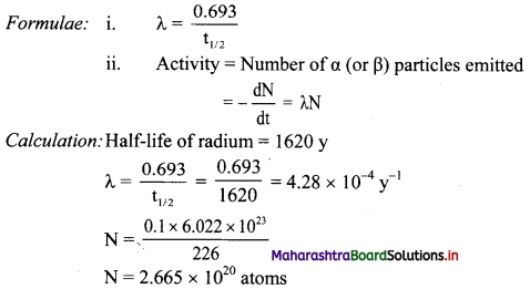 Maharashtra Board Class 11 Chemistry Solutions Chapter 13 Nuclear Chemistry and Radioactivity 30
