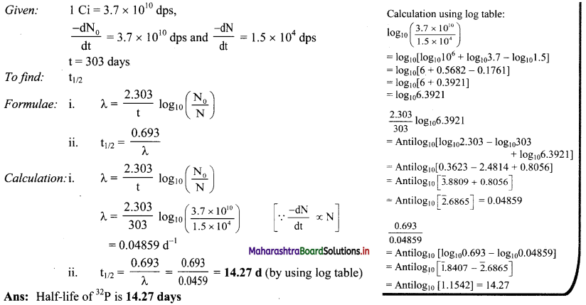 Maharashtra Board Class 11 Chemistry Solutions Chapter 13 Nuclear Chemistry and Radioactivity 31