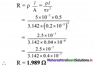 Maharashtra Board Class 11 Physics Important Questions Chapter 11 Electric Current Through Conductors 12