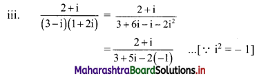 Maharashtra Board 11th Commerce Maths Solutions Chapter 3 Complex Numbers Ex 3.1 Q2.1