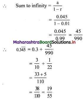 Maharashtra Board 11th Commerce Maths Solutions Chapter 4 Sequences and Series Ex 4.3 Q2.3