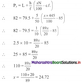 Maharashtra Board 11th Commerce Maths Solutions Chapter 1 Partition Values Ex 1.2 Q10.2