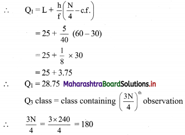Maharashtra Board 11th Commerce Maths Solutions Chapter 2 Measures of Dispersion Ex 2.1 Q7.2