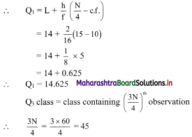 Maharashtra Board 11th Commerce Maths Solutions Chapter 2 Measures of Dispersion Ex 2.1 Q8.2