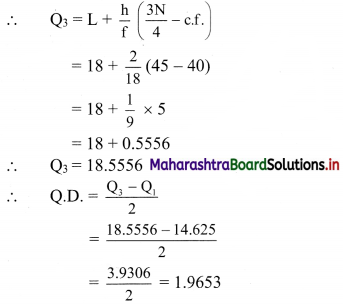 Maharashtra Board 11th Commerce Maths Solutions Chapter 2 Measures of Dispersion Ex 2.1 Q8.3