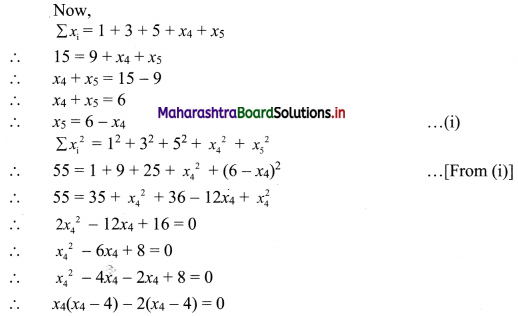 Maharashtra Board 11th Commerce Maths Solutions Chapter 2 Measures of Dispersion Ex 2.2 Q6.1