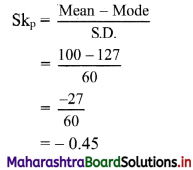 Maharashtra Board 11th Commerce Maths Solutions Chapter 3 Skewness Ex 3.1 Q1