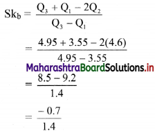 Maharashtra Board 11th Commerce Maths Solutions Chapter 3 Skewness Ex 3.1 Q7
