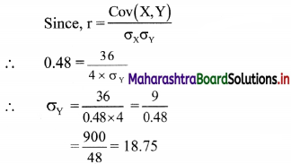 Maharashtra Board 11th Commerce Maths Solutions Chapter 5 Correlation Ex 5.1 Q5