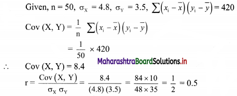 Maharashtra Board 11th Commerce Maths Solutions Chapter 5 Correlation Miscellaneous Exercise 5 Q1