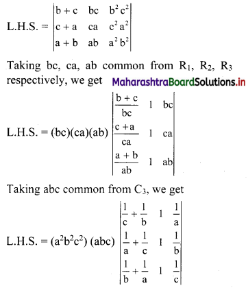 Maharashtra Board 11th Commerce Maths Solutions Chapter 6 Determinants Miscellaneous Exercise 6 Q4.1