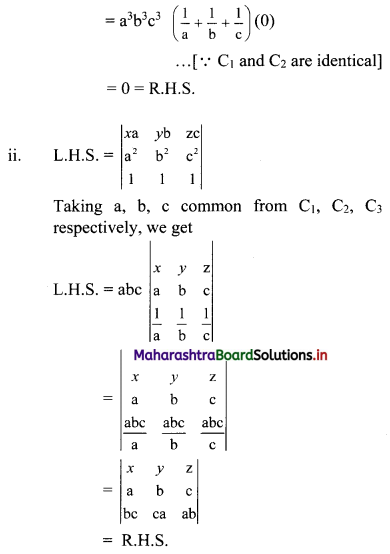 Maharashtra Board 11th Commerce Maths Solutions Chapter 6 Determinants Miscellaneous Exercise 6 Q4.3