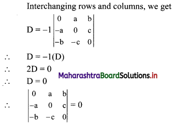 Maharashtra Board 11th Commerce Maths Solutions Chapter 6 Determinants Miscellaneous Exercise 6 Q4.5