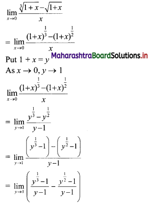 Maharashtra Board 11th Commerce Maths Solutions Chapter 7 Limits Ex 7.1 III Q1
