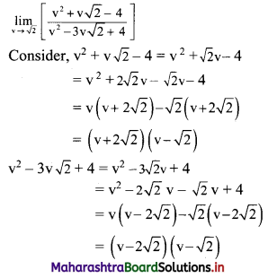 Maharashtra Board 11th Commerce Maths Solutions Chapter 7 Limits Ex 7.2 III Q3
