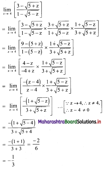Maharashtra Board 11th Commerce Maths Solutions Chapter 7 Limits Ex 7.3 Q4 (ii)