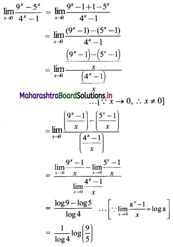 Maharashtra Board 11th Commerce Maths Solutions Chapter 7 Limits Ex 7.4 Q1(i)