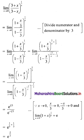 Maharashtra Board 11th Commerce Maths Solutions Chapter 7 Limits Ex 7.4 Q2(ii)