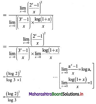 Maharashtra Board 11th Commerce Maths Solutions Chapter 7 Limits Ex 7.4 Q3(ii).1