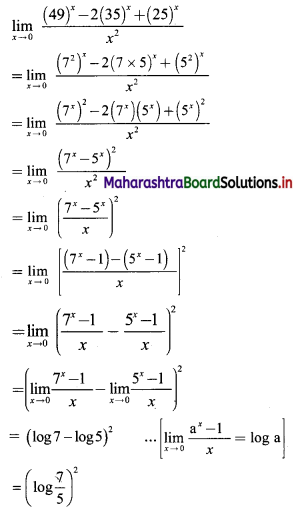 Maharashtra Board 11th Commerce Maths Solutions Chapter 7 Limits Ex 7.4 Q4(ii)