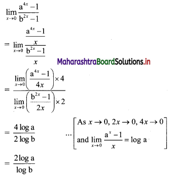 Maharashtra Board 11th Commerce Maths Solutions Chapter 7 Limits Miscellaneous Exercise 7 II Q16