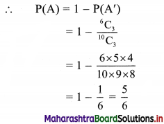 Maharashtra Board 11th Commerce Maths Solutions Chapter 7 Probability Miscellaneous Exercise 7 Q3