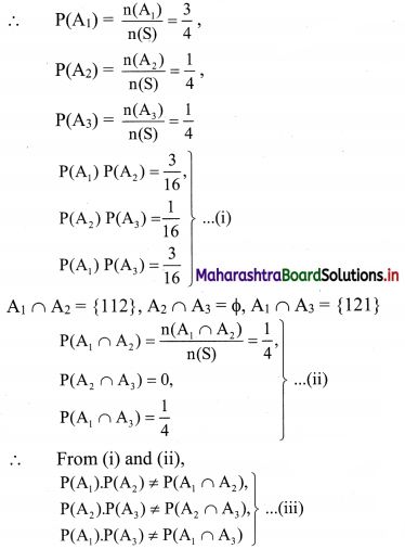 Maharashtra Board 11th Commerce Maths Solutions Chapter 7 Probability Miscellaneous Exercise 7 Q7