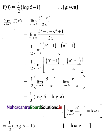 Maharashtra Board 11th Commerce Maths Solutions Chapter 8 Continuity Miscellaneous Exercise 8 I Q3