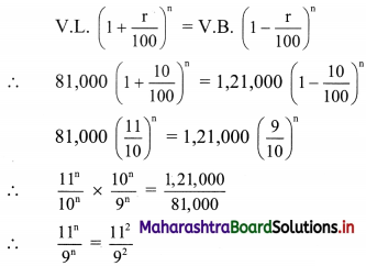 Maharashtra Board 11th Commerce Maths Solutions Chapter 9 Commercial Mathematics Miscellaneous Exercise 9 Q11