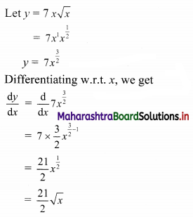 Maharashtra Board 11th Commerce Maths Solutions Chapter 9 Differentiation Ex 9.1 I Q4