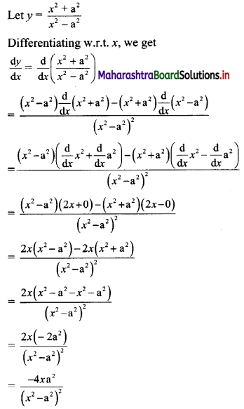 Maharashtra Board 11th Commerce Maths Solutions Chapter 9 Differentiation Ex 9.1 IV Q1