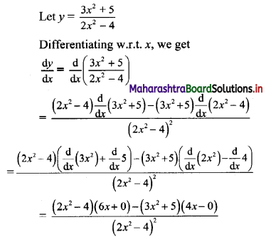 Maharashtra Board 11th Commerce Maths Solutions Chapter 9 Differentiation Ex 9.1 IV Q2