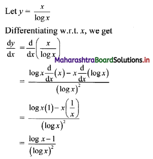 Maharashtra Board 11th Commerce Maths Solutions Chapter 9 Differentiation Ex 9.2 I Q5