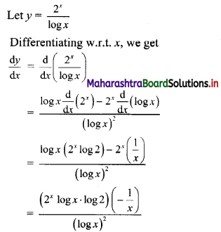 Maharashtra Board 11th Commerce Maths Solutions Chapter 9 Differentiation Ex 9.2 I Q6