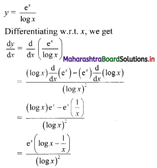 Maharashtra Board 11th Commerce Maths Solutions Chapter 9 Differentiation Miscellaneous Exercise 9 II Q9